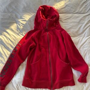 Red lululemon zip up